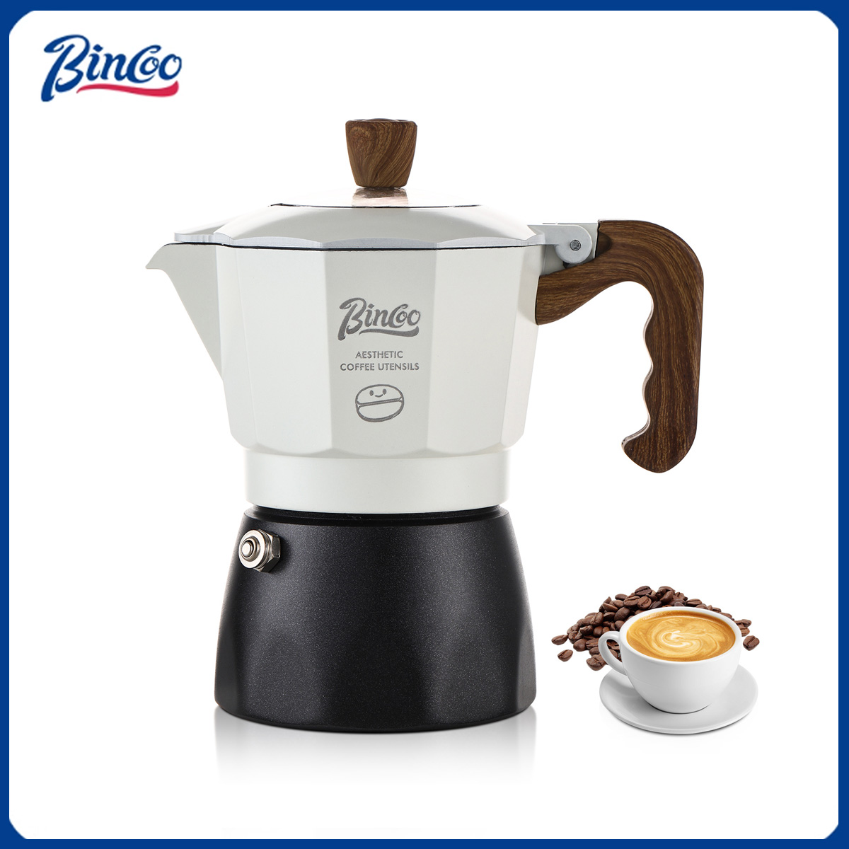 Home Barista - Cafetière Moka Bincoo à Double Valve,