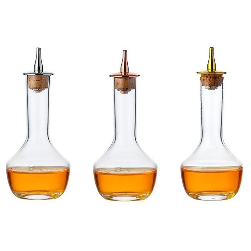 Bitters Bottle Set - Bouteille compte-gouttes en verre de 100ml,