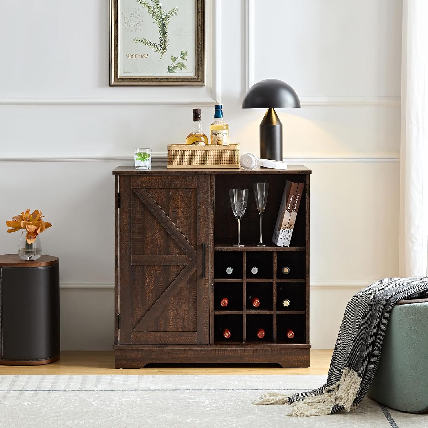 Home Bar And Cabinet - Meuble de bar de style campagnard,