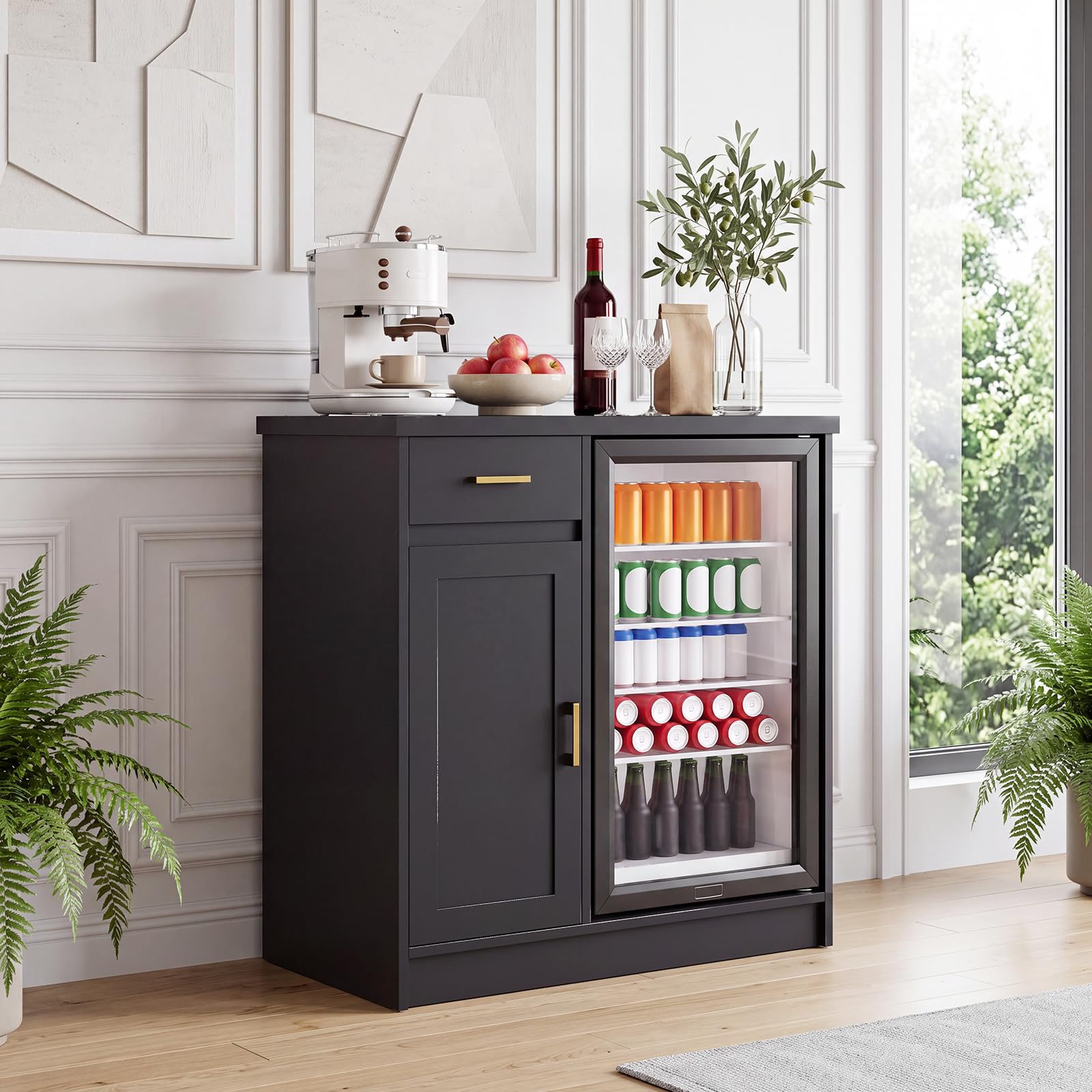 Home Bar And Cabinet - Meuble bar à vin style farmhouse