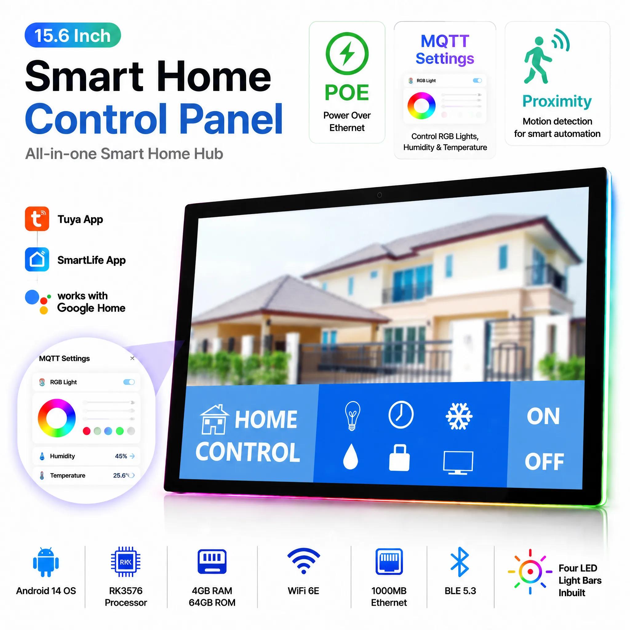 Home Bar Android - Tablette murale intelligente 15,6 pouces Android