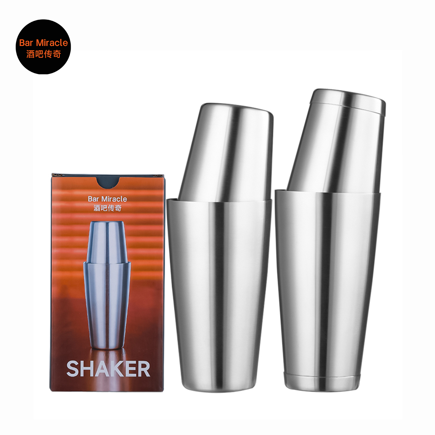 Boston Shaker Set - Bar Miracle 304 agitateur Boston en