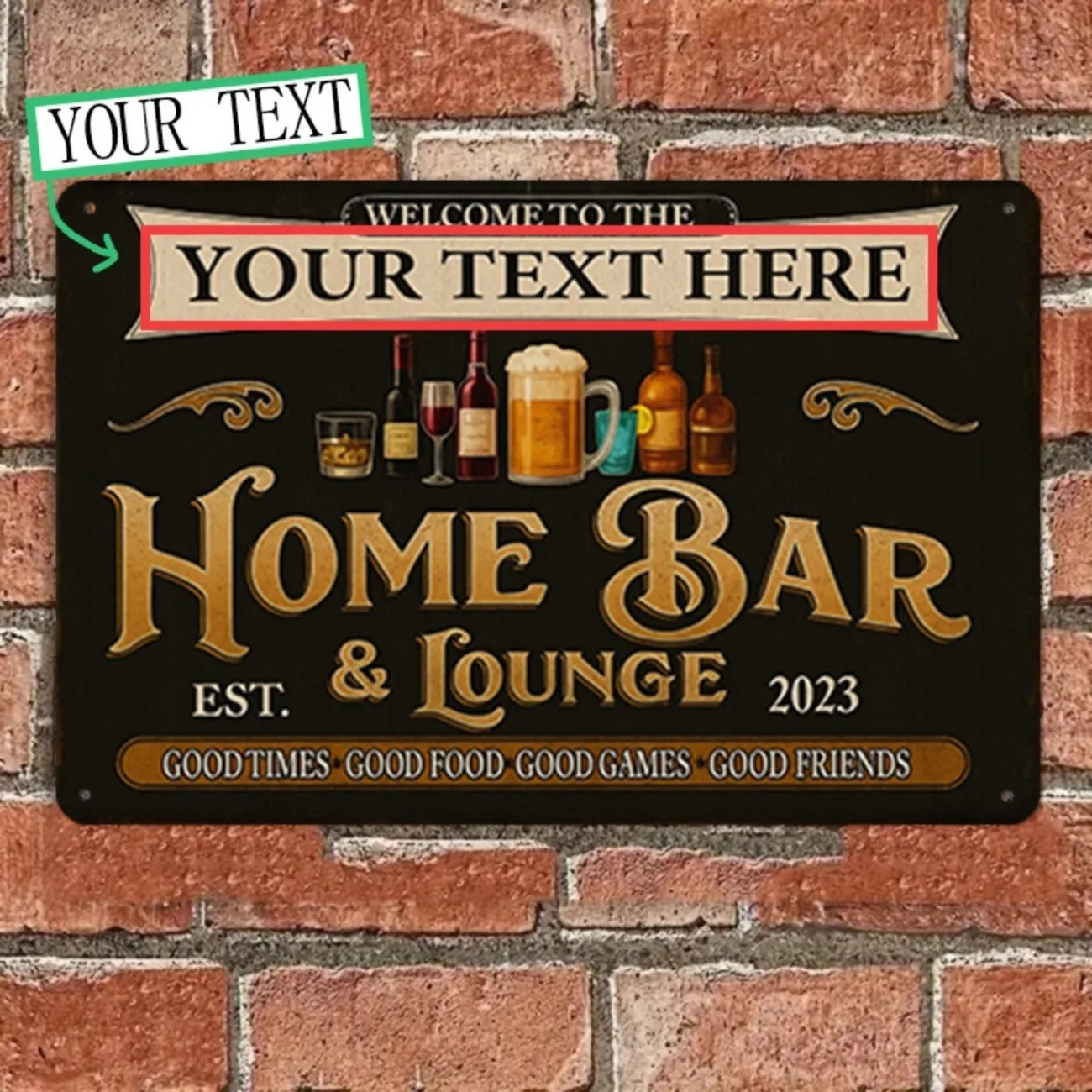 Plaque murale personnalisée en - Home Bar Signs avis et prix