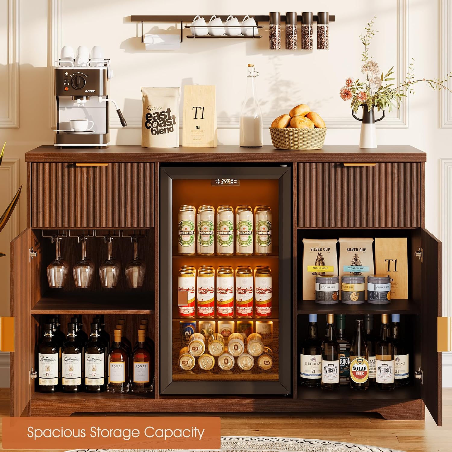 Meuble bar à café de 55 pouces - Home Bar And Fridge avis et prix