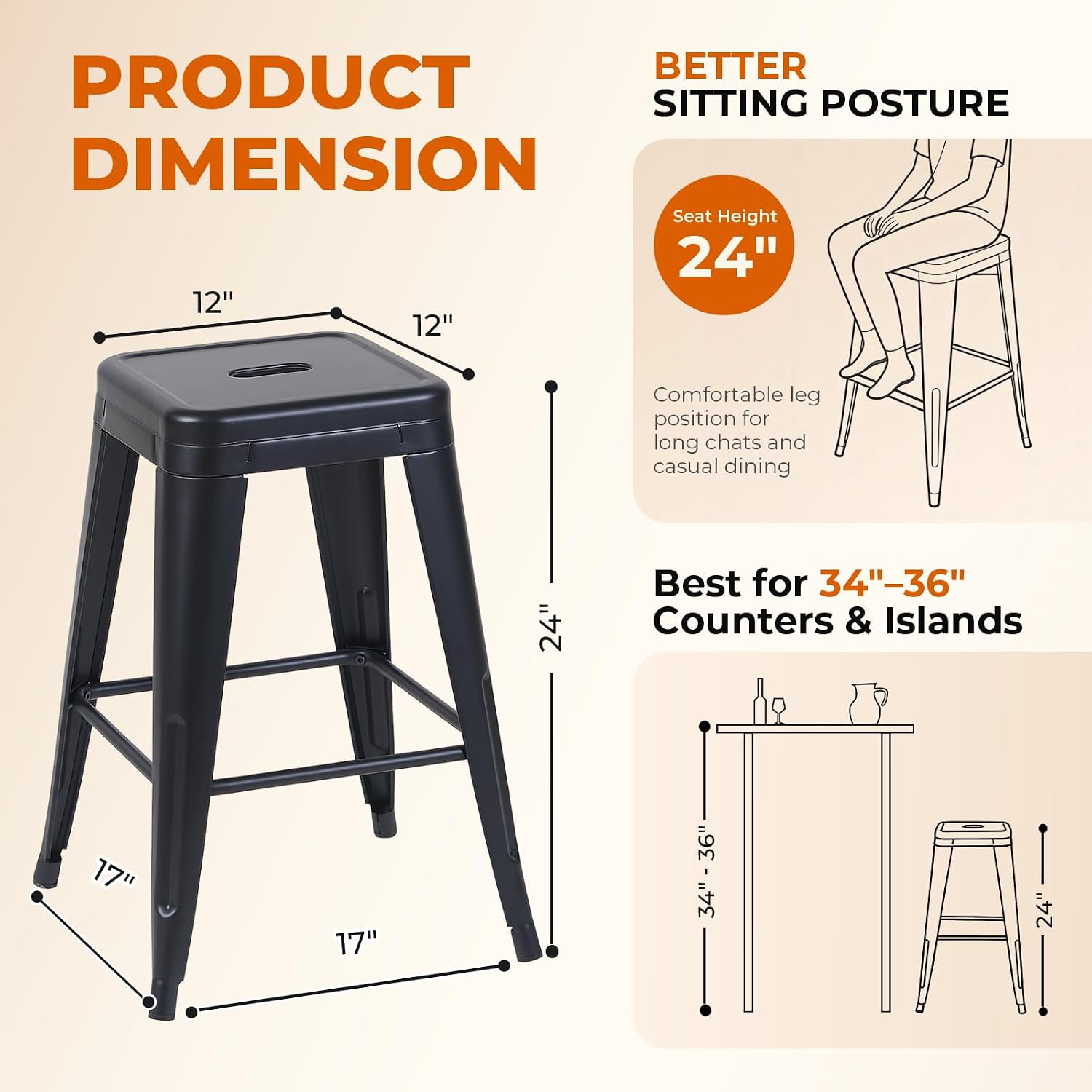 Ensemble de 6 tabourets de com - Home Bar Seating avis et prix