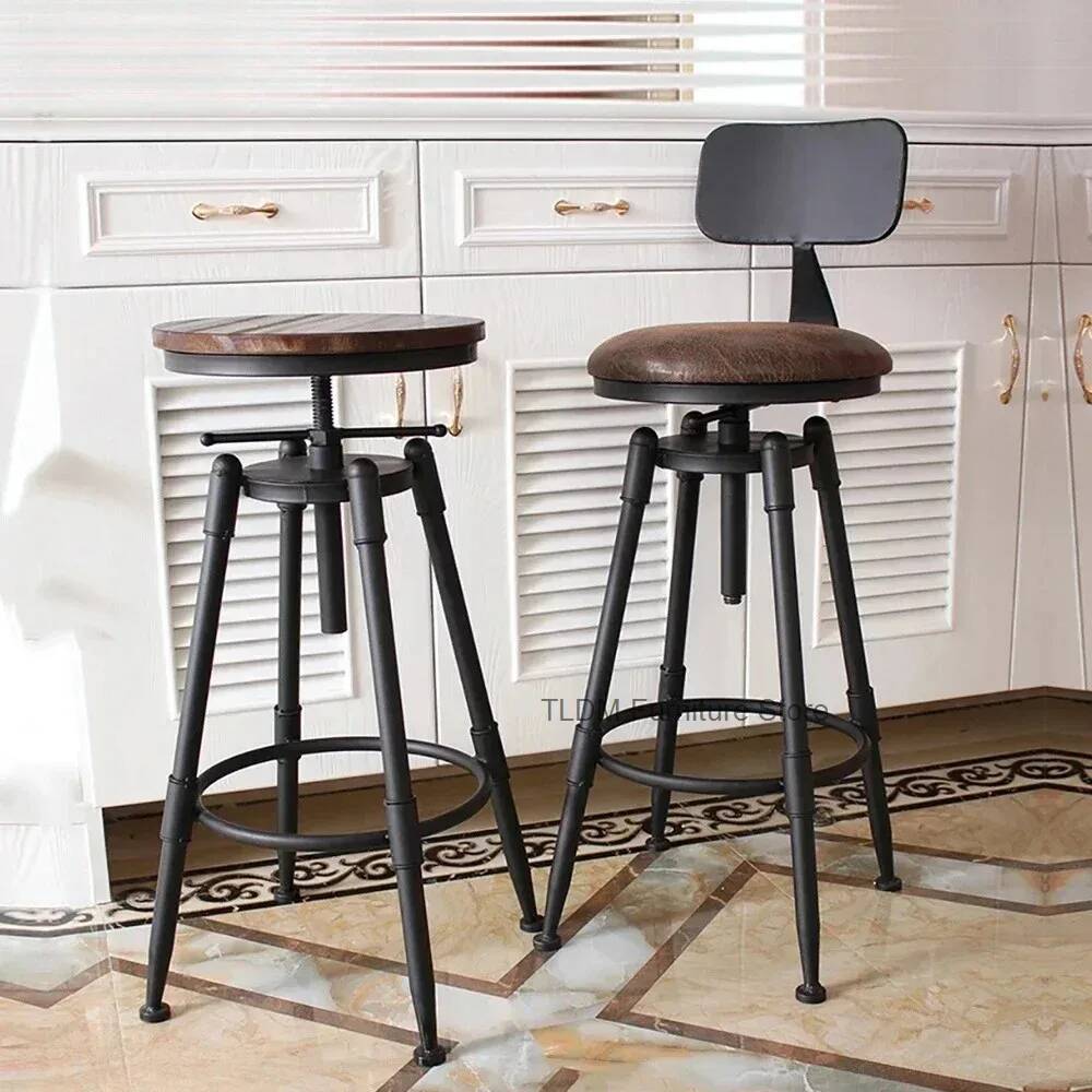 Chaise de bar rétro en fer, ta - Home Bar Seating avis et prix