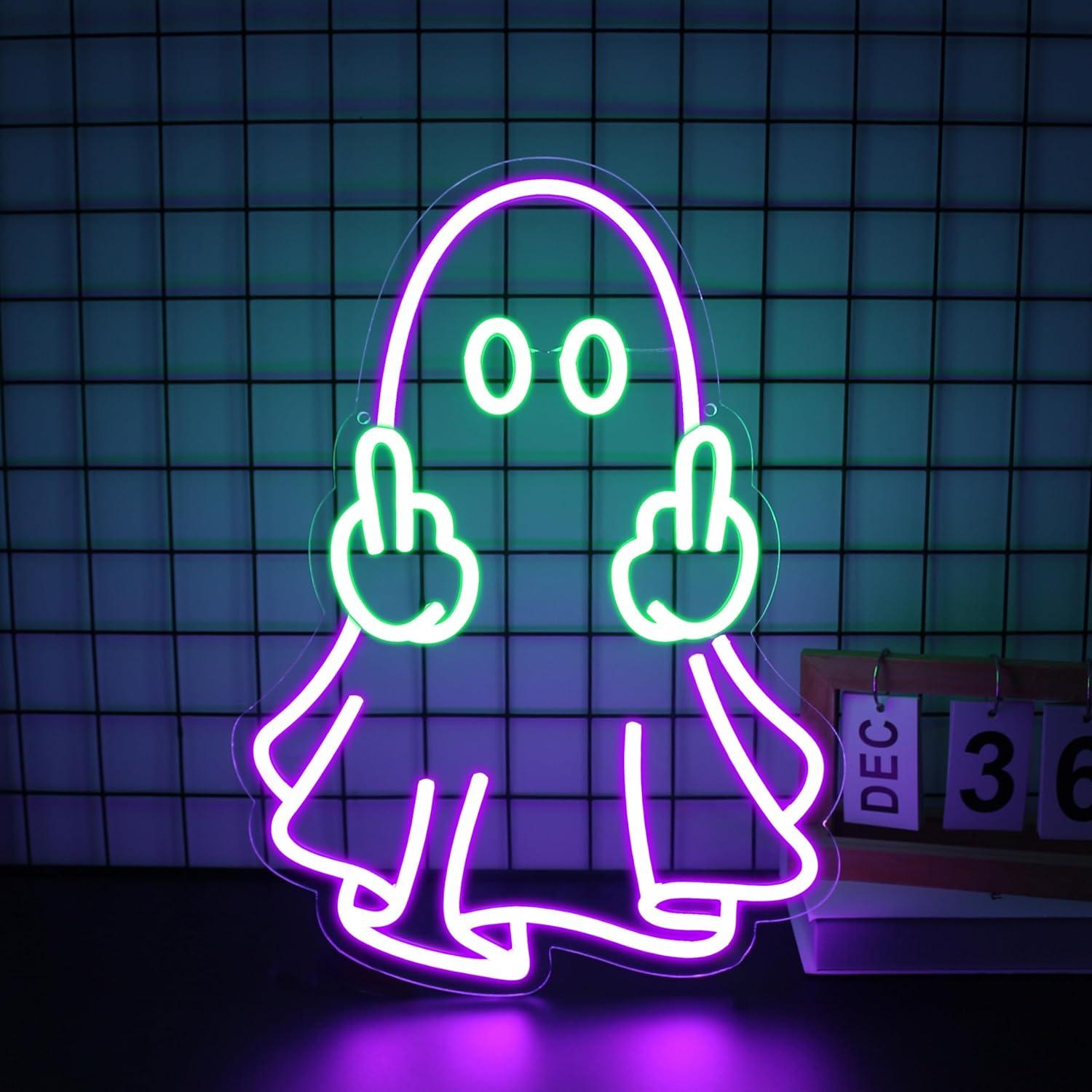 Enseigne néon LED Ghost alimen - Home Bar Signs avis et prix