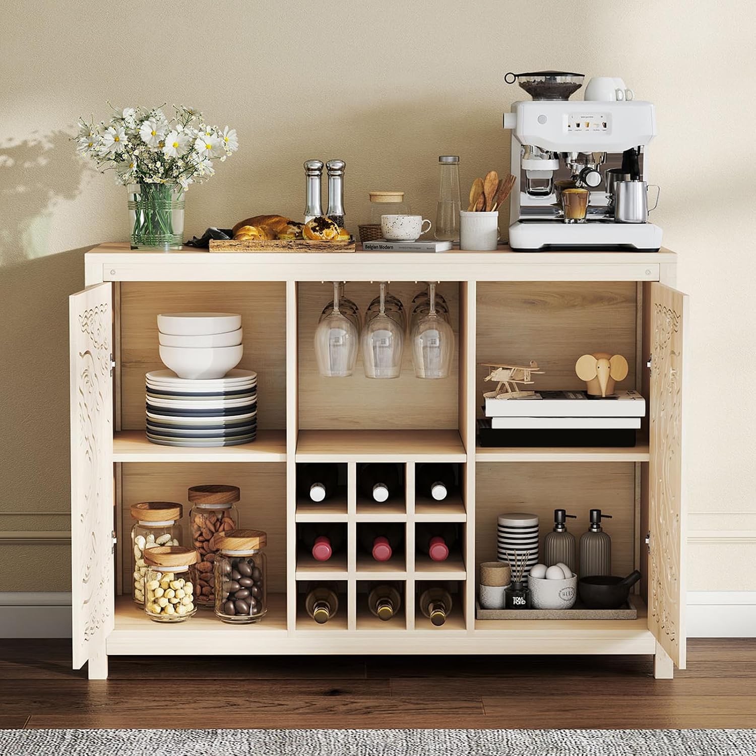 Meuble bar en bois avec casier - Home Bar And Cabinet avis et prix