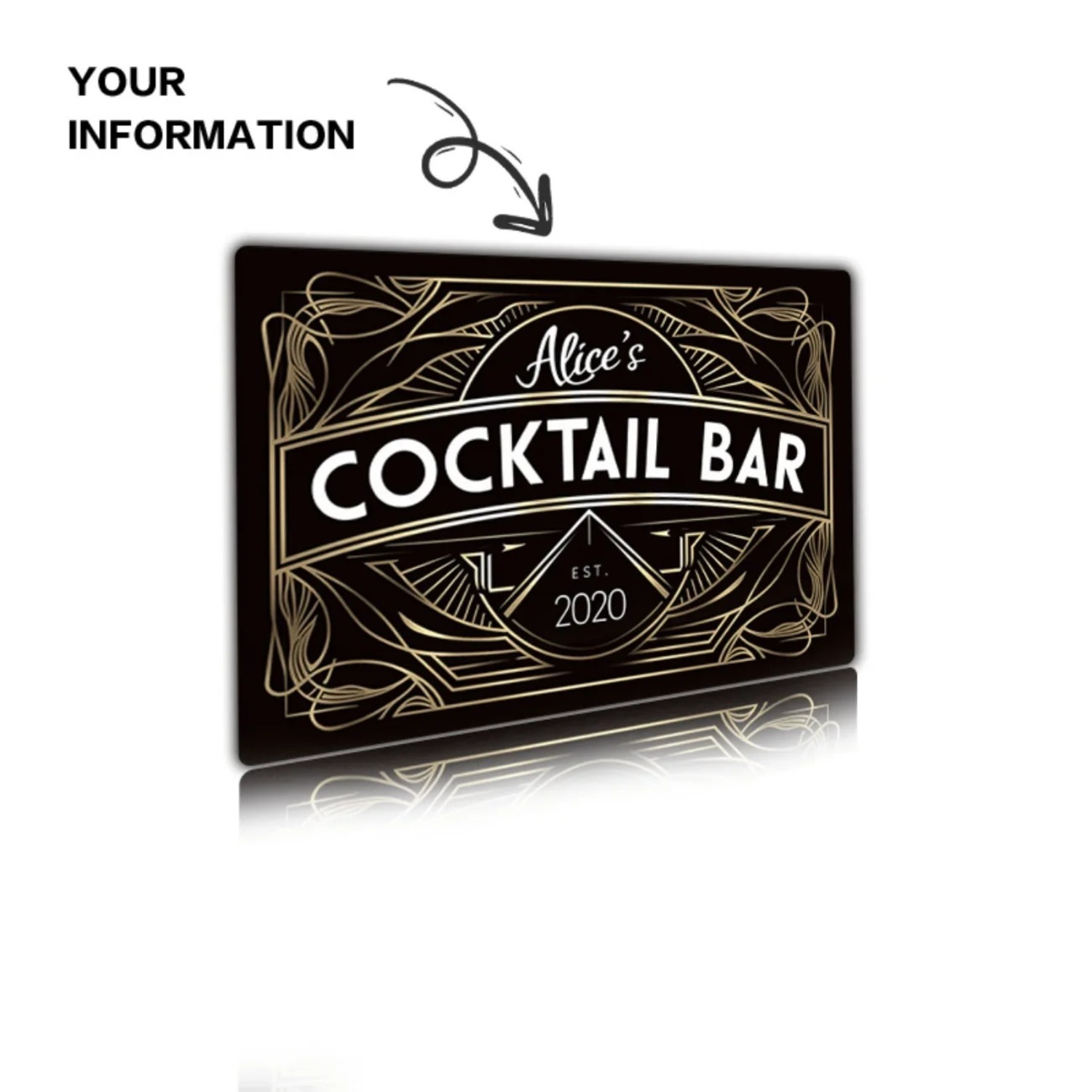 Panneau mural en métal Art Déc - Home Bar Signs avis et prix